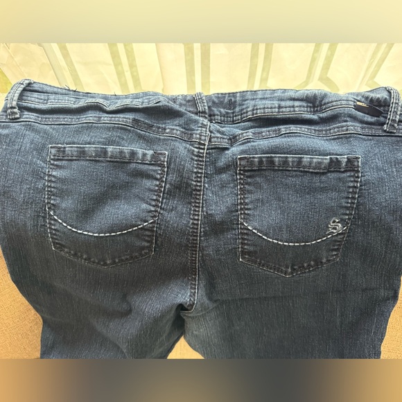 Source of Wisdom Women's Slim Boot Cut Medium Wash Denim Jeans Size 22 - Picture 2 of 8